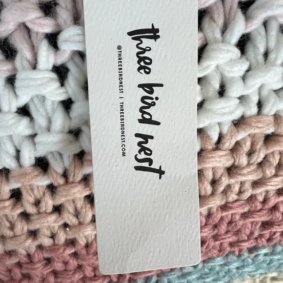 Three Bird Nest Wrapped up in Color Knit Cardigan Sz Large NWT - Picture 8 of 12